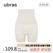 ubras高腰收腹提臀褲壓縮塑身褲束腰修身女士內褲女燕麥奶三分褲L
