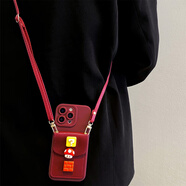 三只青蛙立體蘑菇頭卡包適用opporeno14手機(jī)殼reno13/12/11pro新款reno9斜跨findx8/7女A58全包A3防摔A2硅 酒紅立體蘑菇頭卡包手機(jī)殼+皮質(zhì)斜跨 OPPO A57 5