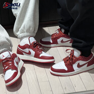 耐克（NIKE）【潮】Air Jordan aj1板鞋男女情侶新款低幫休閑運動籃球鞋休閑鞋 FJ3465/FJ3459-160白紅 女款GS 41