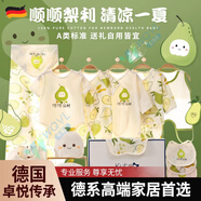 WCZ德國嬰兒衣服禮盒新生兒夏季薄款套裝剛出生寶寶滿月見面禮物用品 順順梨利21件套【夏季款】 均碼 59㎝【適合0-3月寶寶】