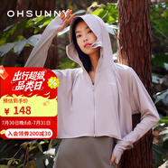OhSunny防曬衣女寬松透氣連帽披肩衫開車防曬服薄外套 云霜灰 M