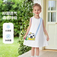 MQDMINI童裝女童無袖背心裙兒童連衣裙涼感舒適女孩時尚甜美裙子小熊相機