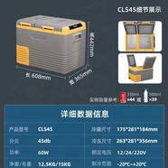 桐汝壁車載箱新款雙開門12v24v220v兩用冷藏冷凍壓縮機(jī)制冷柜SN99 45L CLS車家兩用+雙f