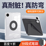 首耀適用華為matepadpro13.2平板保護殼2025款pro12.2保護套air12磁吸分離11殼10.8帶筆槽11.5s亞克力 (黑色)Y折百變*720旋轉(zhuǎn)分離*晶透無筆槽 華為matepad