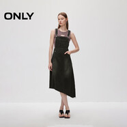 ONLY 2024秋季個(gè)性設(shè)計(jì)感中長(zhǎng)款背帶裙牛仔連衣裙女|124342021