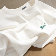 雪中飛白色短袖t恤女2025新款夏季純棉寬松半袖女士簡(jiǎn)約休閑超好看上衣 白色|8162-17018F (女款) L