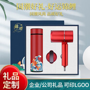 愛奢爾八一建軍節(jié)退伍紀(jì)念品畢業(yè)禮物送老師實(shí)用保溫杯禮盒商務(wù)伴手禮品 錦鯉吹風(fēng)機(jī)兩件套紅色 周年慶紀(jì)念品送客戶活動(dòng)隨手禮