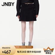 JNBY/江南布衣夏季半身裙女工裝風棉質(zhì)通勤A型短裙休閑5O5D15340 001/本黑 S