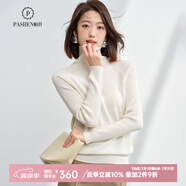 帕什【 24新款新色】羊絨衫女高領(lǐng)秋冬插肩長袖百搭毛衣女PS-05 本白 XL（125-140斤）