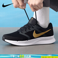 耐克（NIKE）男鞋 2025新款夏季運動(dòng)鞋輕便舒適緩震耐磨日常跑步鞋男 黑色金勾-010 39