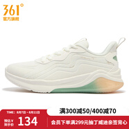 361度女鞋運(yùn)動(dòng)鞋春季新款361度女常規(guī)跑鞋 羽毛白/漂白淺綠 35