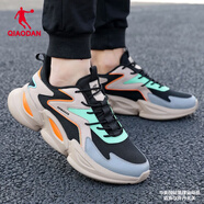 喬丹QIAODAN冬季男鞋跑步鞋運動(dòng)鞋網(wǎng)面跑鞋老爹鞋休閑鞋子R 砂褐色/黑色-0320（網(wǎng)） 39