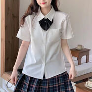 迪葵納（Dequanna）韓系小個子法式露肩連衣裙女夏季生日小禮服收腰顯瘦蛋糕裙 白色短袖襯衫【品牌優(yōu)質版】 S