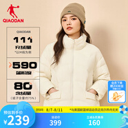 喬丹運(yùn)動(dòng)羽絨服女外套冬季保暖防寒休閑運(yùn)動(dòng)羽絨服女 奶油白-302R L