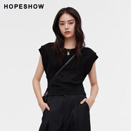 紅袖（hopeshow）女士休閑時尚T恤89124180206 黑色 M