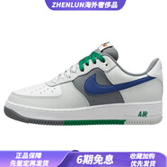 耐克（NIKE）AirForce1牛皮革低幫板鞋男款白灰 39