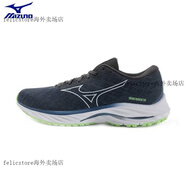 美津濃（MIZUNO）男女WAVE RIDER 26緩震回彈防滑耐磨透氣慢跑跑步鞋 J1GC220354藏青色/白色/熒光綠 39 250