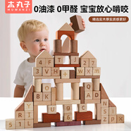 木丸子古典數(shù)字字母積木玩具早教智力玩具男女孩生日禮物家居裝飾