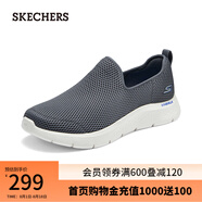 斯凱奇（Skechers）男鞋一腳蹬健步鞋舒適透氣休閑鞋216325 灰色/GRY 41