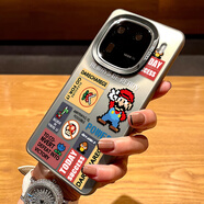 覺予適用IQOO13手機(jī)殼可愛馬里奧11鐳射12磨砂10pro硬殼iqooneo9男iqooz9Turbo8潮牌瑪麗新款7套6SE全 銀白色-像素馬里奧Q iQOO U3