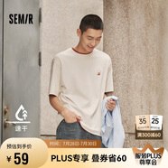 森馬短袖T恤男夏季精致刺繡情侶裝中性上衣吸濕速干109324100205