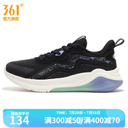 361度女鞋運(yùn)動(dòng)鞋春季新款361度女常規(guī)跑鞋 曜石黑/鳶尾花 35
