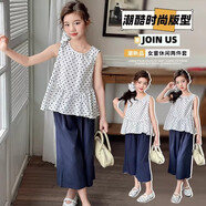 乖妮貓女童夏裝2025新款小寶寶中大童韓版洋氣兒童裝百搭潮休閑女孩夏季 圖片色兩件套 160 碼