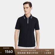 PORTS男裝春季商務(wù)休閑短袖Polo衫MP8N193RZC011 黑色 L