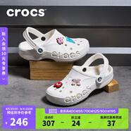 crocs卡駱馳貝雅洞洞鞋沙灘鞋|10126 白色-100 45(290mm) 