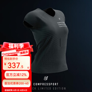 COMPRESSPORT限量 暗黑版 Black 2023短袖 女 SS Tshirt運動(dòng)T恤 黑/白 M