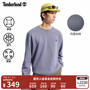 添柏嵐（Timberland）官方男款衛(wèi)衣春戶外加絨圓領(lǐng)套頭舒適保暖|A5SF8 A5SF8073/中藍(lán)色 S
