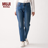 無印良品 MUJI 女式 橫豎彈力牛仔 男友褲 BEA01A0S 藍(lán)色 24inch