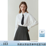 范思藍恩23FS11193 學(xué)院風(fēng)減齡百褶短裙女春秋季高腰a字半身裙子 高級灰 M