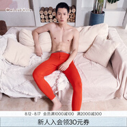 Calvin Klein內(nèi)衣【抑菌抗靜電熱引力】情侶ck本命年彈力打底保暖秋衣褲隨心選 AD0002-3RB-男保暖長褲石榴紅 XL