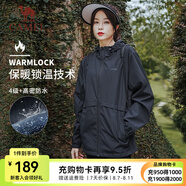 駱駝單層夾克風(fēng)衣男女同款加絨防風(fēng)防水中性梭織運動(dòng)外套 3901，幻影黑，男女同款 （細絨） M