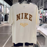 耐克（NIKE）短袖T恤男士2025夏季新款運(yùn)動(dòng)服針織透氣圓領(lǐng)半袖上衣HF6172-053 HQ9150-133乳白色純棉 L 推薦130-150斤