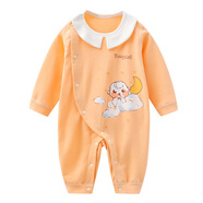 班杰威爾嬰兒衣服春秋季新生兒衣服純棉寶寶連體衣內衣睡衣長(cháng)袖哈衣爬服 【59碼】四季棉洋橙 均碼 （具體碼數參看顏色分類(lèi)） 52cm-90cm