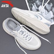 安踏（ANTA）男鞋星云運(yùn)動(dòng)鞋男秋季新款網(wǎng)面男士休閑鞋子男耐磨跑步鞋旅游鞋 象牙白/霧灰/信鴿灰 (網(wǎng)面-星云2) 44