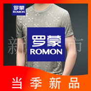 羅蒙（ROMON）冰絲圓領(lǐng)短袖T恤男夏季時(shí)尚潮流薄款透氣涼爽格子半袖體恤衫上衣 苗綠色 S 165 【適合105-120斤】