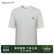 GANT/甘特秋季新款男士簡約純色印花圓領短袖T恤G1243M50002 105-白色 M