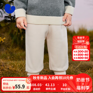 迷你巴拉【蹦蹦褲】褲子冬新款加絨保暖抑菌長褲 淺卡其50311 90 cm