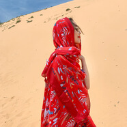 色彩熊民族風(fēng)夏季青海湖旅游拍照茶卡鹽湖大披肩絲巾保暖辦公室空調房搭 泰國風(fēng)情 180cm