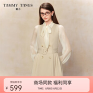 糖力商場(chǎng)同款俏皮千金背心裙2025春秋新款X型收腰無(wú)袖連衣裙女 卡其色（X型收腰) S （建議95-105斤）