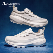 雅格獅丹（Aquascutum）男鞋秋季2025新款透氣網(wǎng)面鞋輕便舒適戶外休閑運動鞋 白色 41