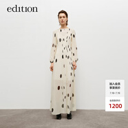 edition連衣裙女2024秋季新款復古宮廷風波點印花壓褶兩件裙子新復古回潮 黑白波點色 S/160