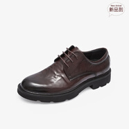萊爾斯丹（le saunda）春夏商務(wù)正裝皮鞋系帶低幫德比鞋男鞋4TM75903 深啡色 TML 41