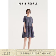PLAIN PEOPLE法式度假花卉印花小個(gè)子大擺量連衣裙女2025夏季新款 深紫 S