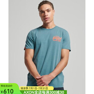 superdry極度干燥男士T恤圓領短袖柔軟透氣 BLUE L