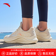 安踏（ANTA）漫步女鞋跑步鞋夏季網(wǎng)面透氣輕便運動鞋慢跑鞋戶外休閑旅游鞋子 【網(wǎng)面透氣】燕麥白/淺煙灰-5 35.5 (220mm)