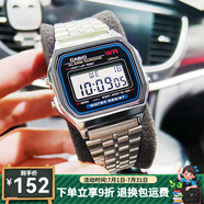 卡西歐（CASIO）手表 小春同款 情侶經(jīng)典復(fù)古小方塊 時(shí)尚學(xué)生表小金表 A159W-N1D